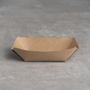 Compostable paper food tray