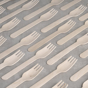 Strong, sustainable, and disposable birchwood fork